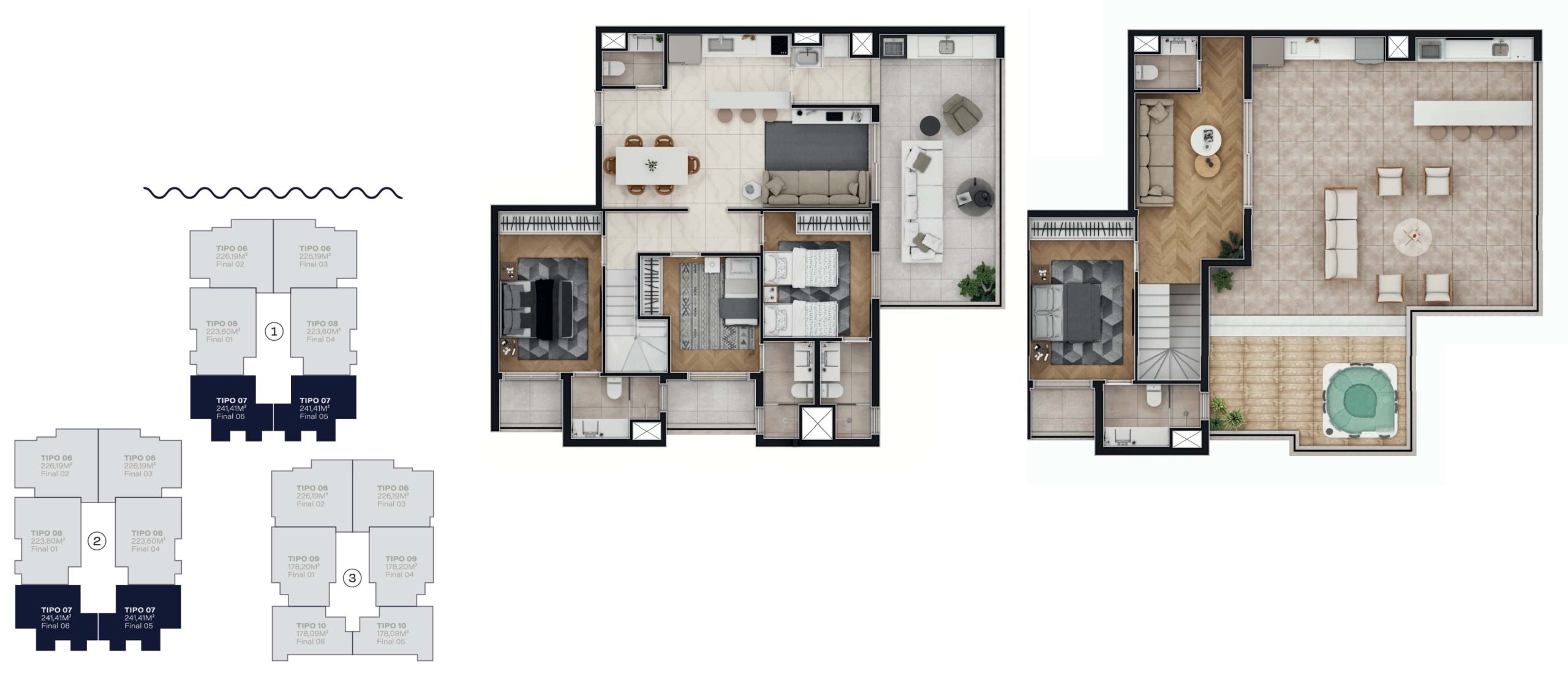 Duplex - Unidade com 241,41 m²<