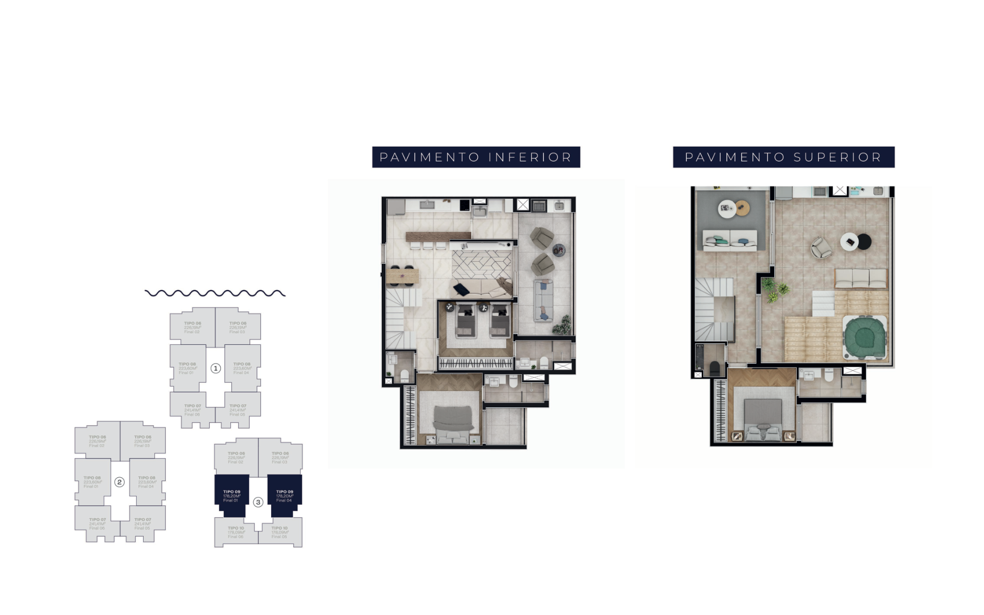 Duplex - Unidade com 178,20 m²<
