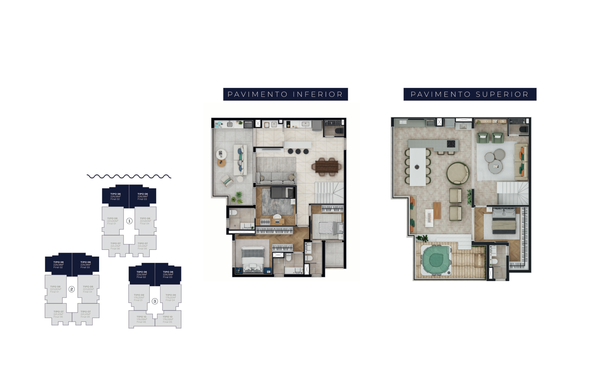 Duplex - Unidade com 226,19 m²<